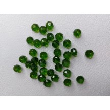 Бусины стеклянные, прозрачные, на леске "Rondelle" 10 мм зеленый, цена за 10 шт